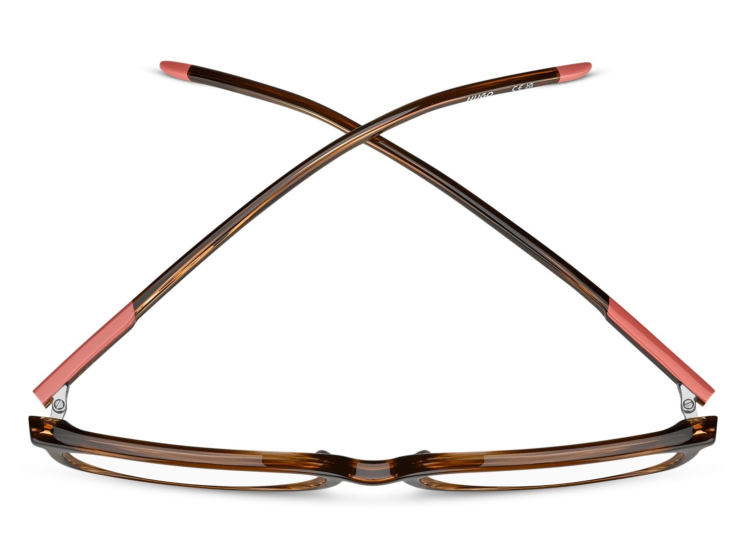 Eyeglasses Hugo Hg 1411 111725 573 color red horn shape square 