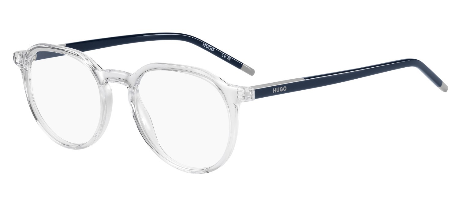 Eyeglasses Hugo Hg 1403 111728 0OX color crystal green shape round 