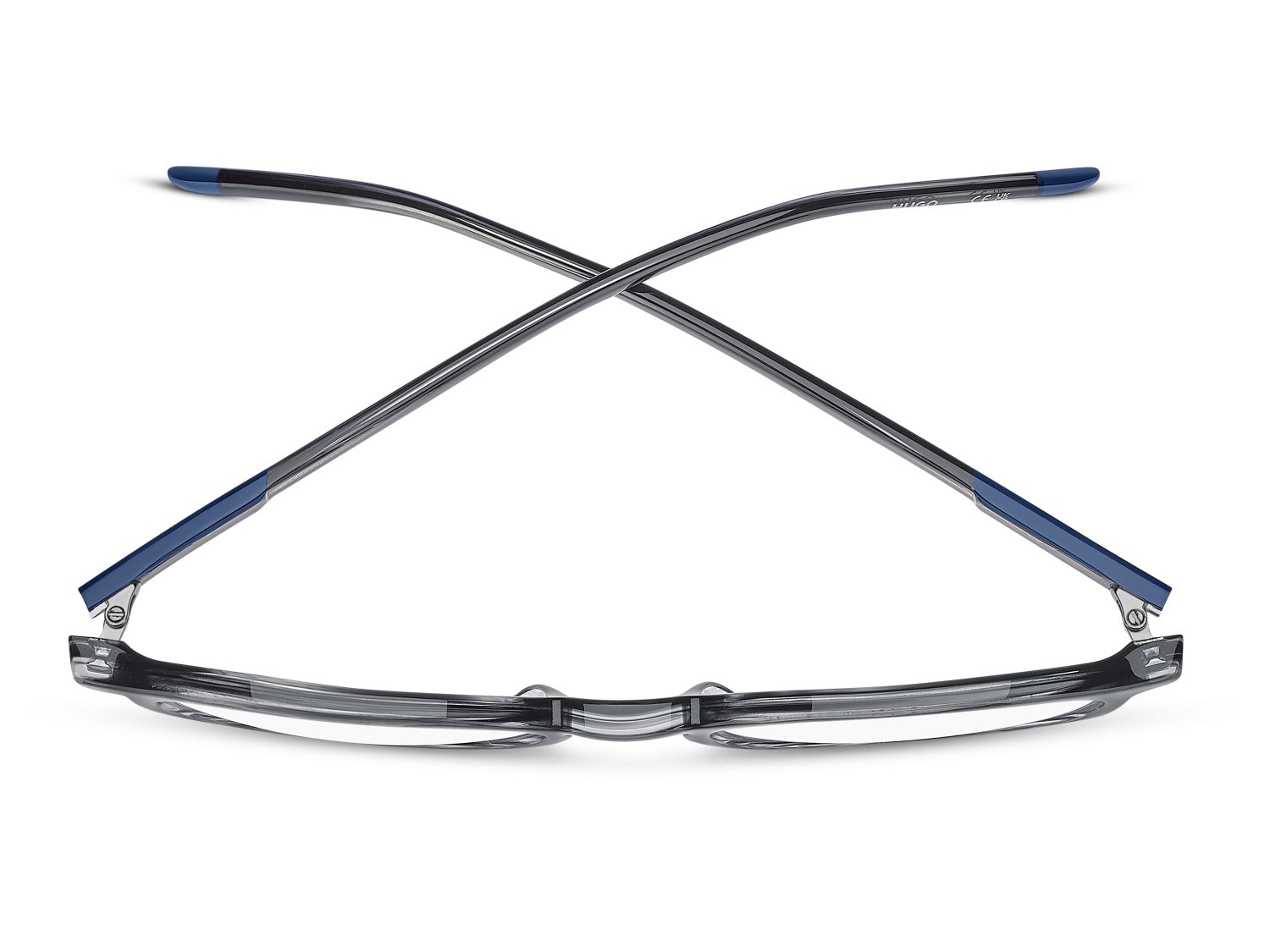 Eyeglasses Hugo Hg 1403 111728 2W8 color grey horn shape round 