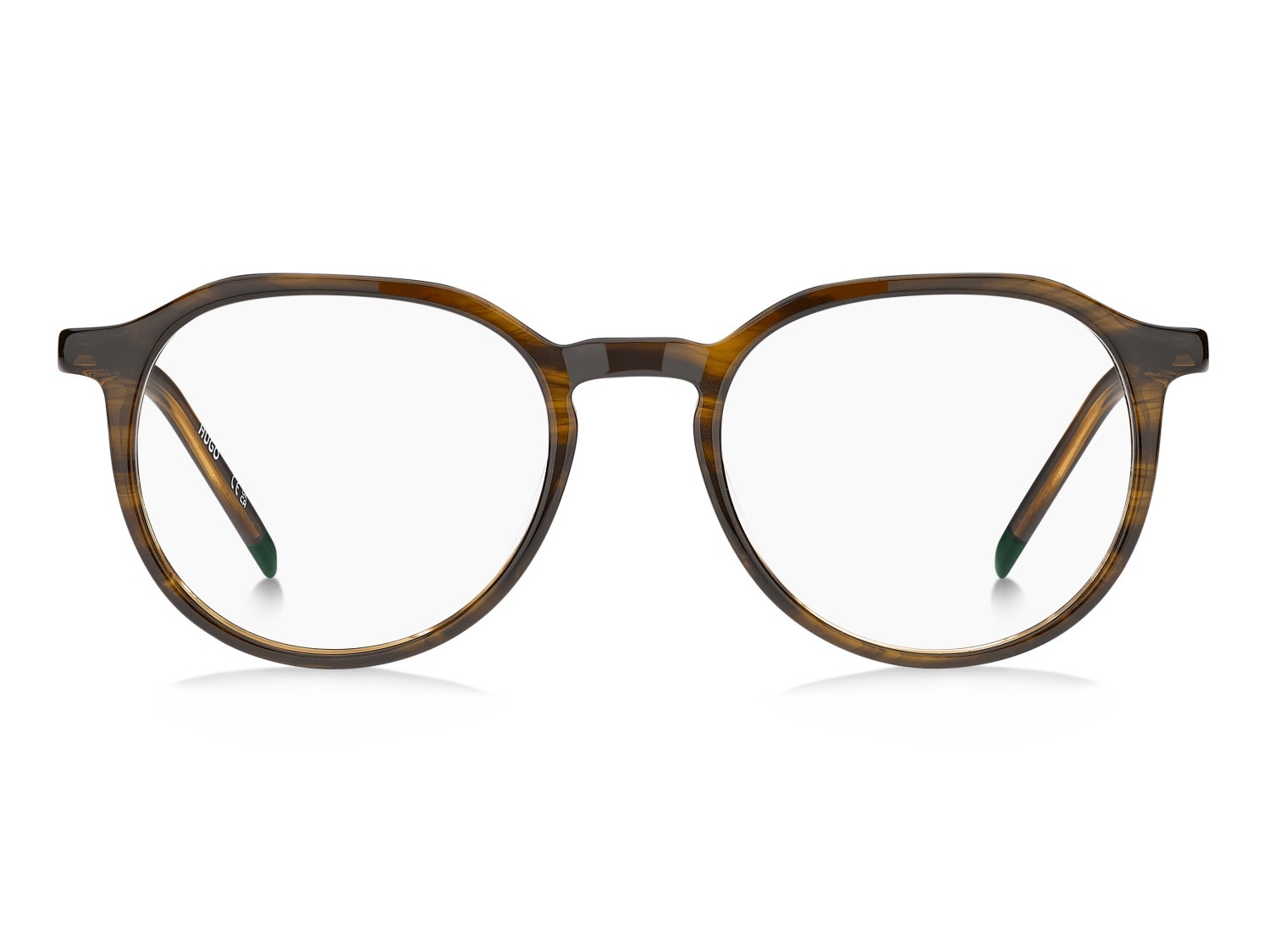 Eyeglasses Hugo Hg 1403 111728 EX4 color brown horn shape round 