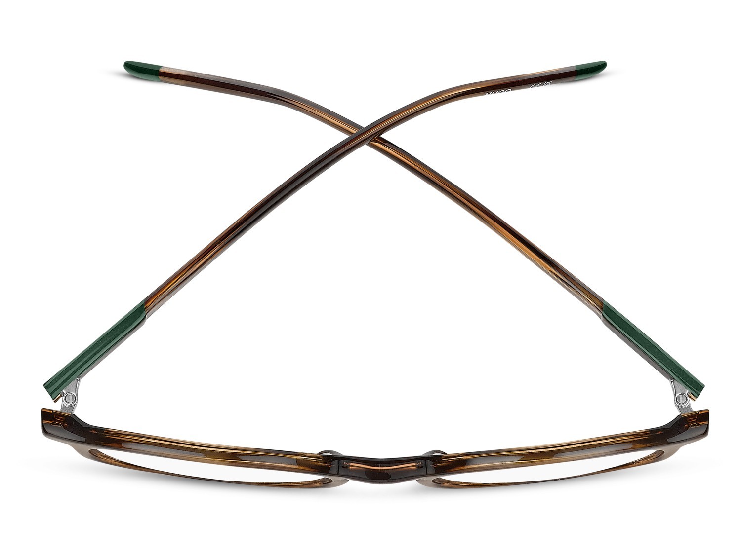 Eyeglasses Hugo Hg 1403 111728 EX4 color brown horn shape round 