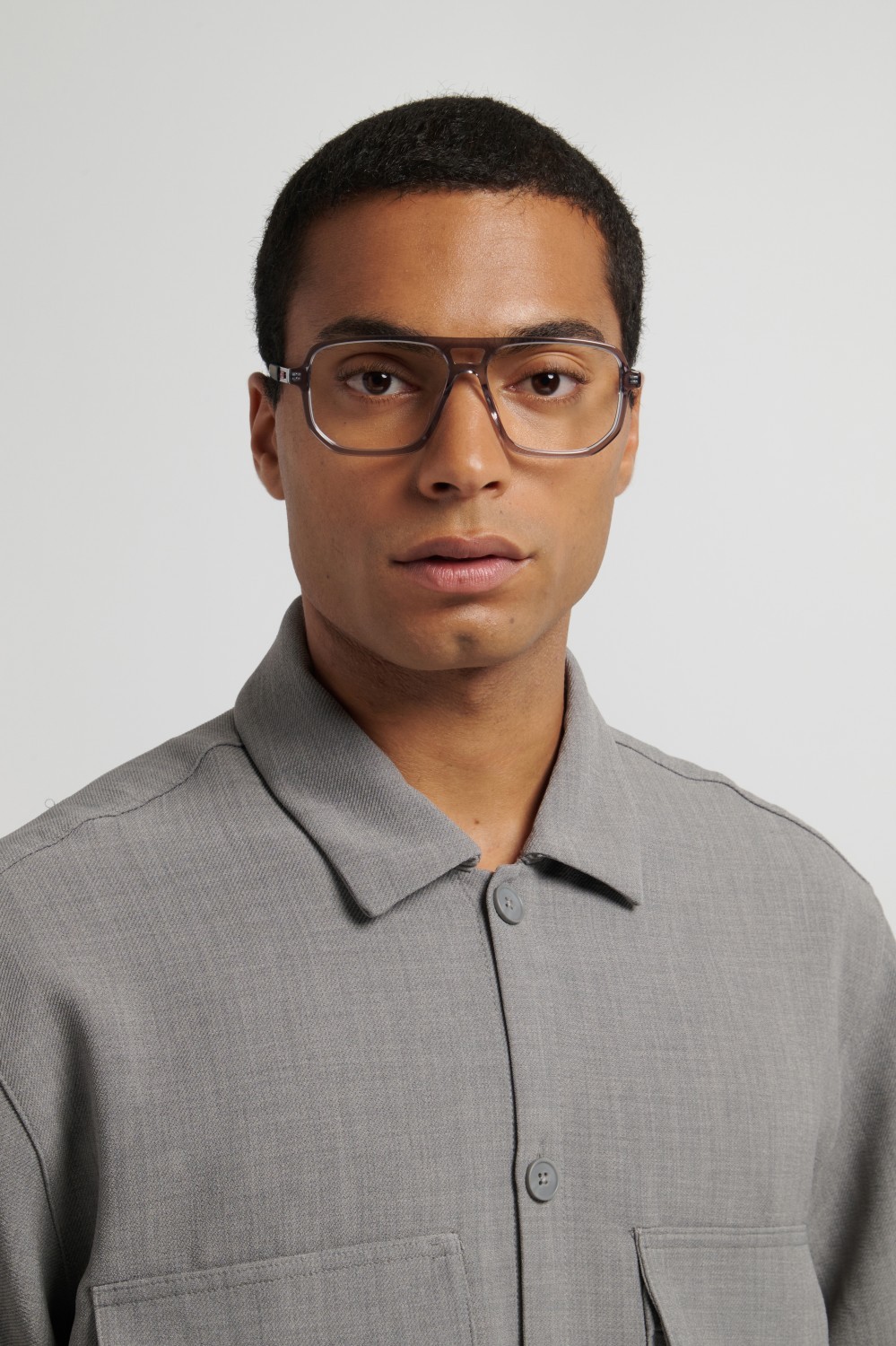 Eyeglasses Hugo Hg 1415/G 111730 KB7 color grey shape square 