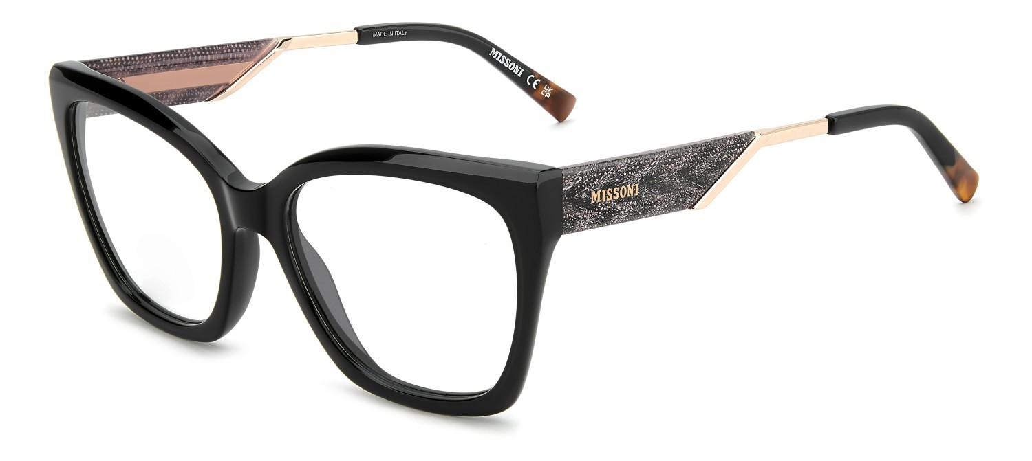 Eyeglasses Missoni Mis 0266 111735 807 color black shape cat eye 