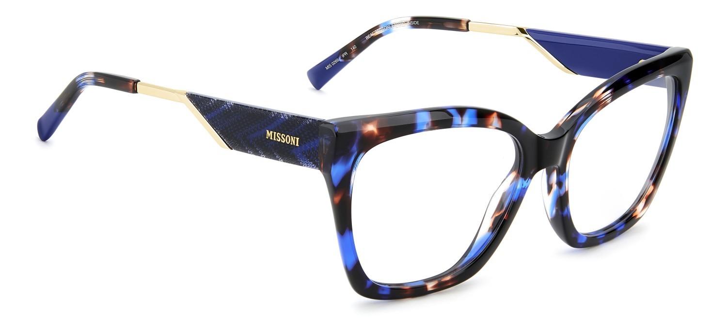 Eyeglasses Missoni Mis 0266 111735 IPR color havana blue shape cat eye 