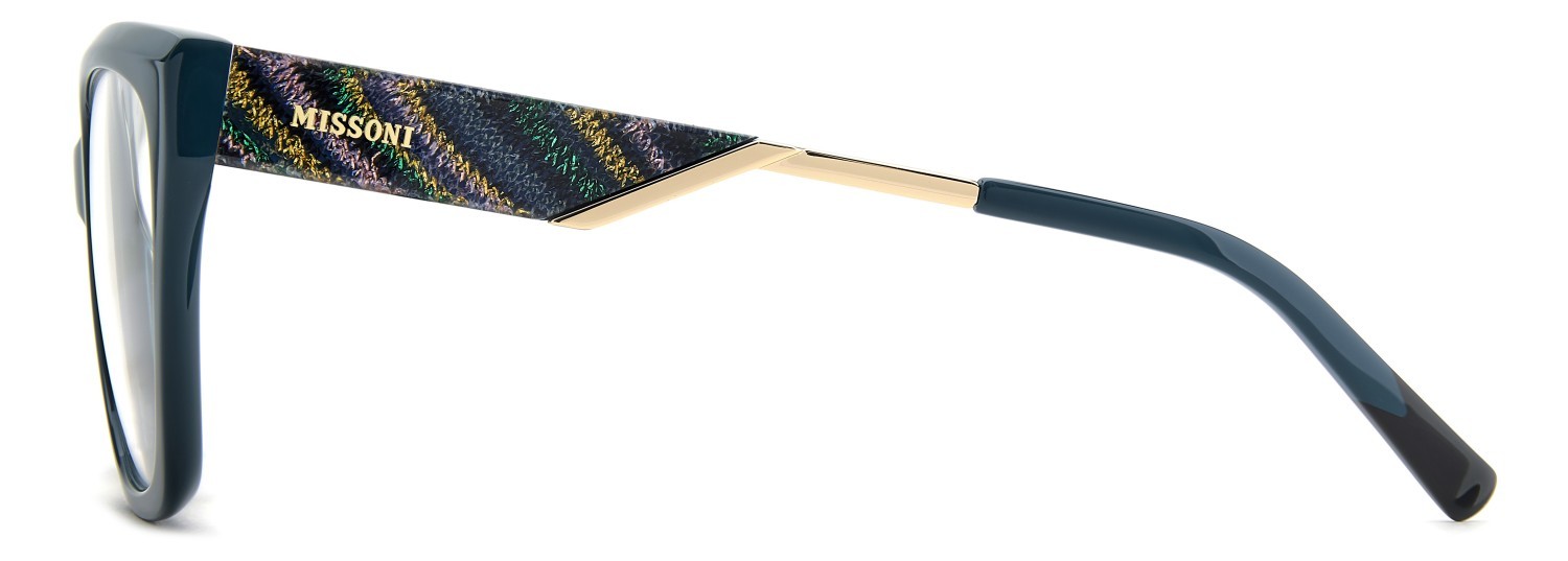 Occhiali da vista Missoni Mis 0266 111735 ZI9 colore teal forma cat eye 