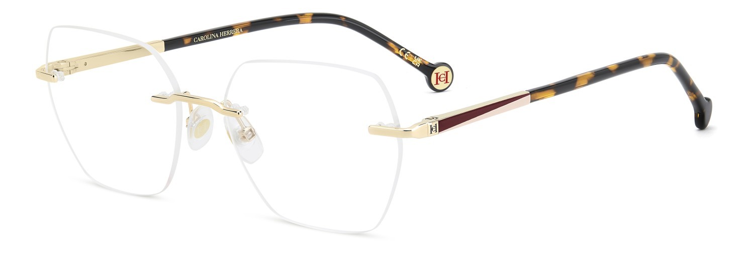 Occhiali da vista Carolina Herrera Her 0364 111737 06J colore gold havana forma rettangolare 