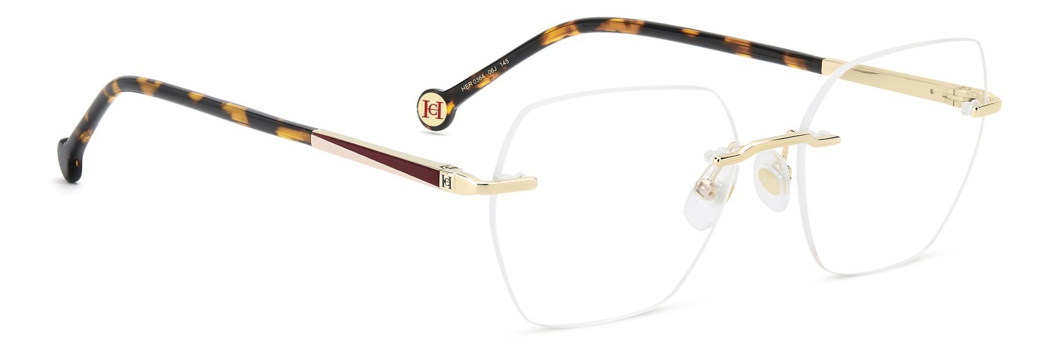 Occhiali da vista Carolina Herrera Her 0364 111737 06J colore gold havana forma rettangolare 