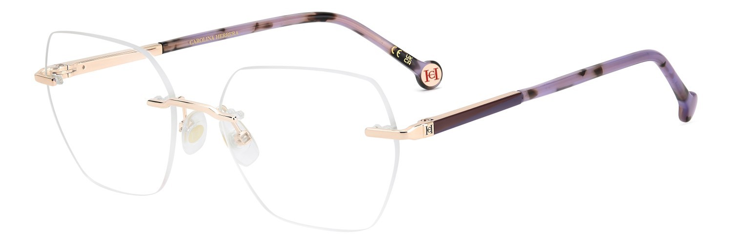 Occhiali da vista Carolina Herrera Her 0364 111737 DDB colore gold copper forma rettangolare 