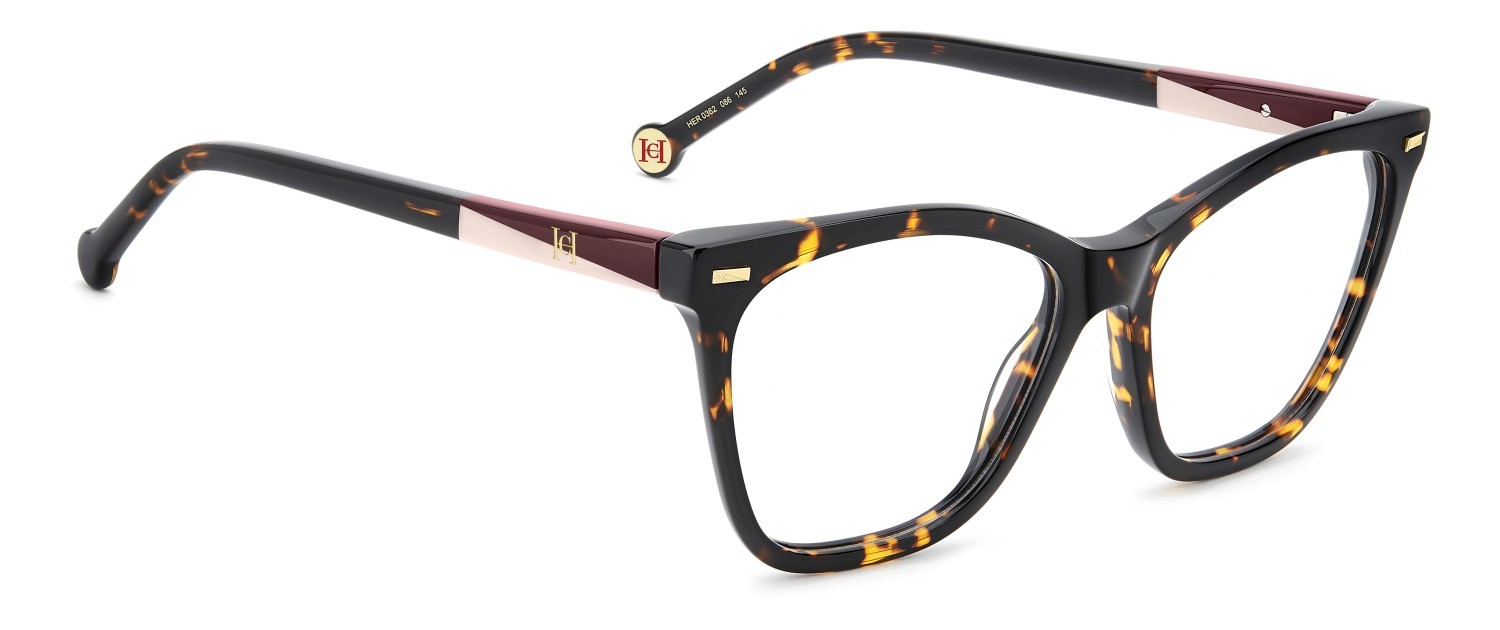 Eyeglasses Carolina Herrera Her 0362 111738 086 color havana shape butterfly 