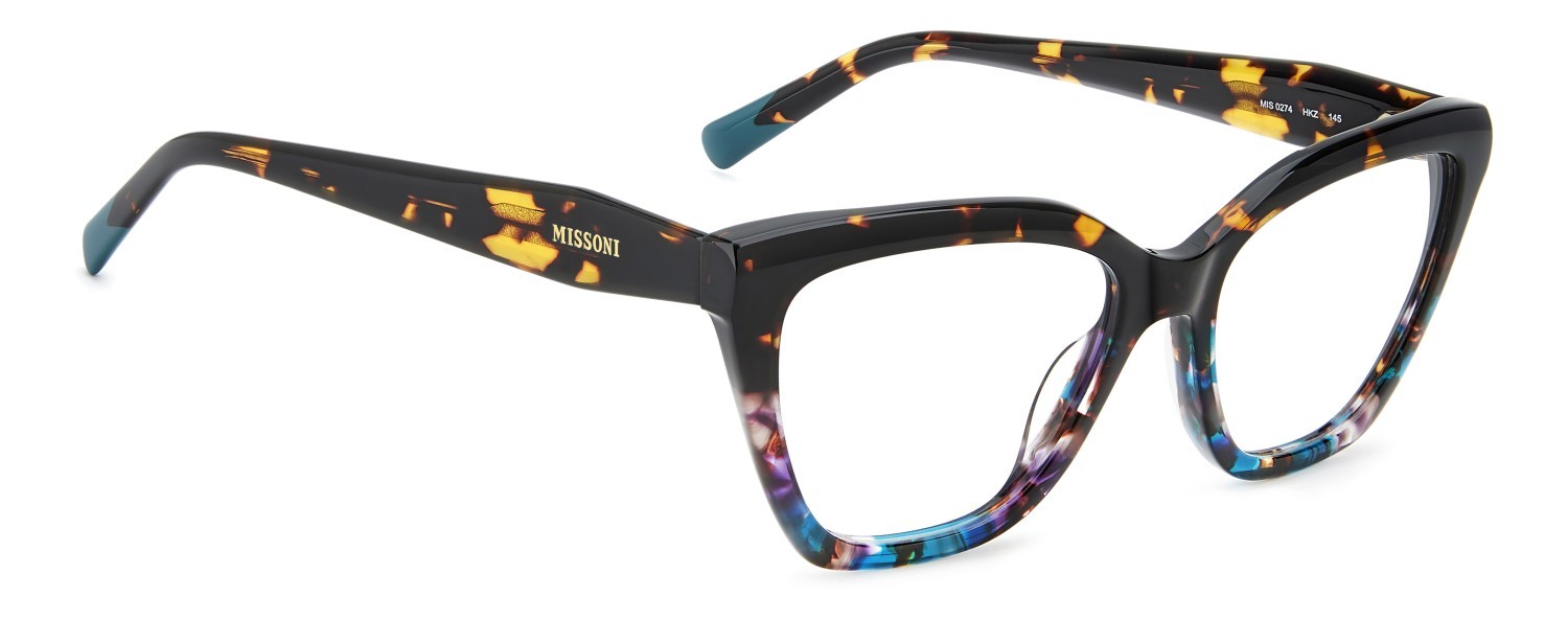 Eyeglasses Missoni Mis 0274 111742 HKZ color violet havana shape cat eye 