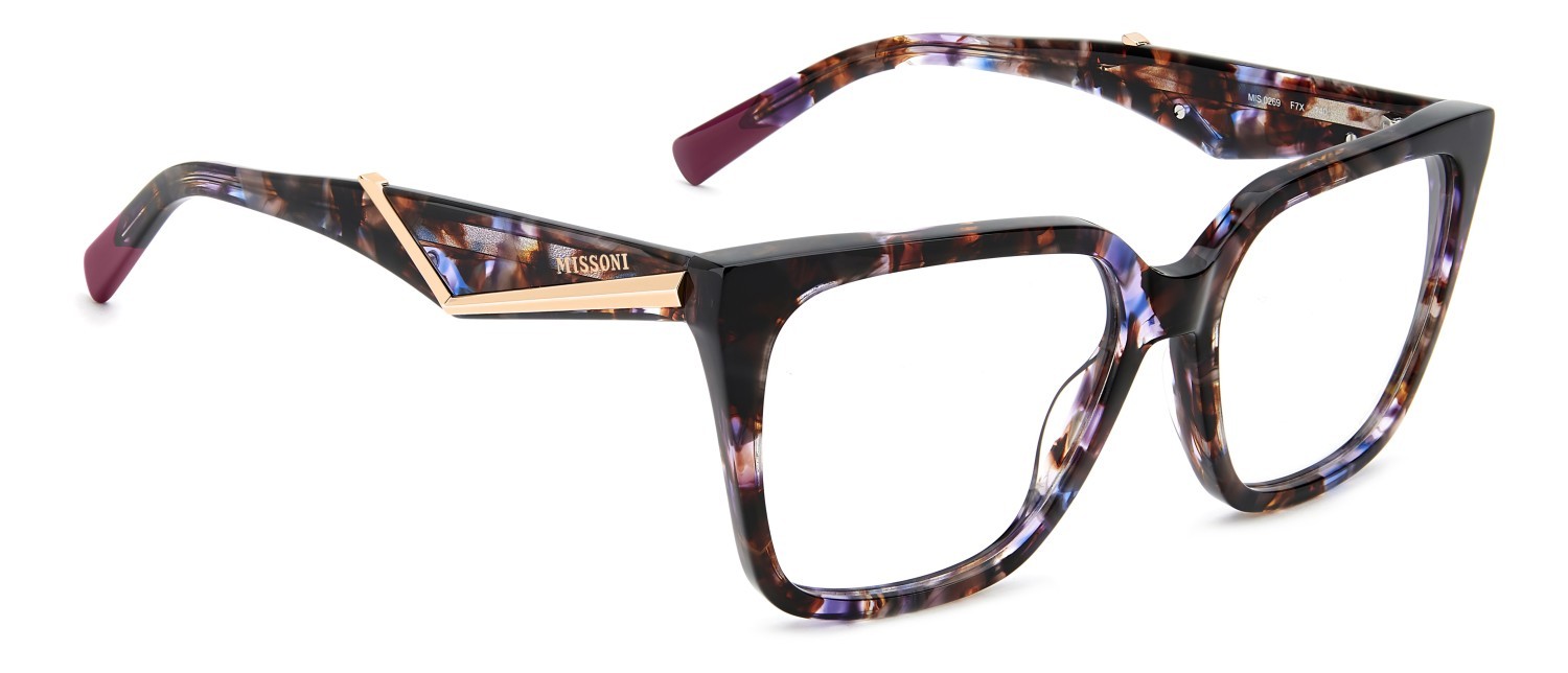 Occhiali da vista Missoni Mis 0269 111744 F7X colore violet havana brown forma quadrato 