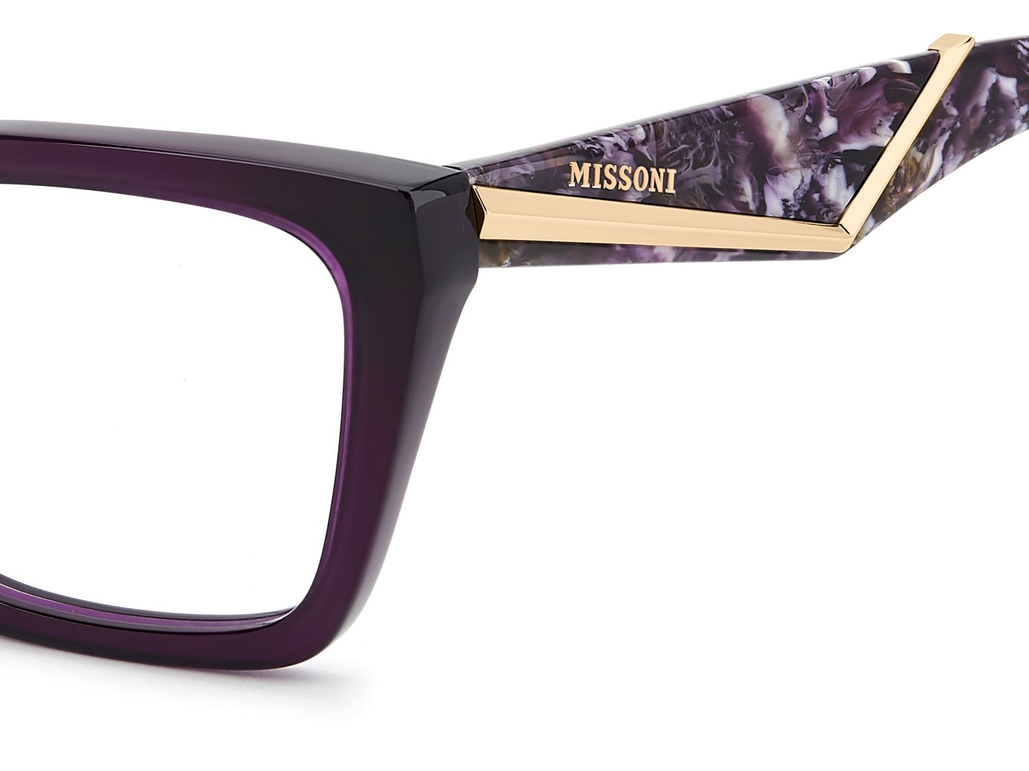 Eyeglasses Missoni Mis 0270 111745 0T7 color plum shape rectangular 