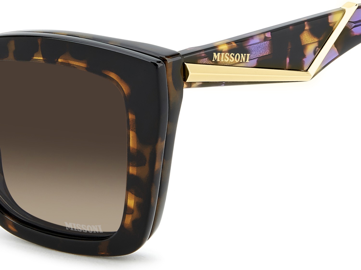 Brillen Missoni Mis 0271/C 111746 086 farbe havana form cat-eye gläser brown shaded polarized