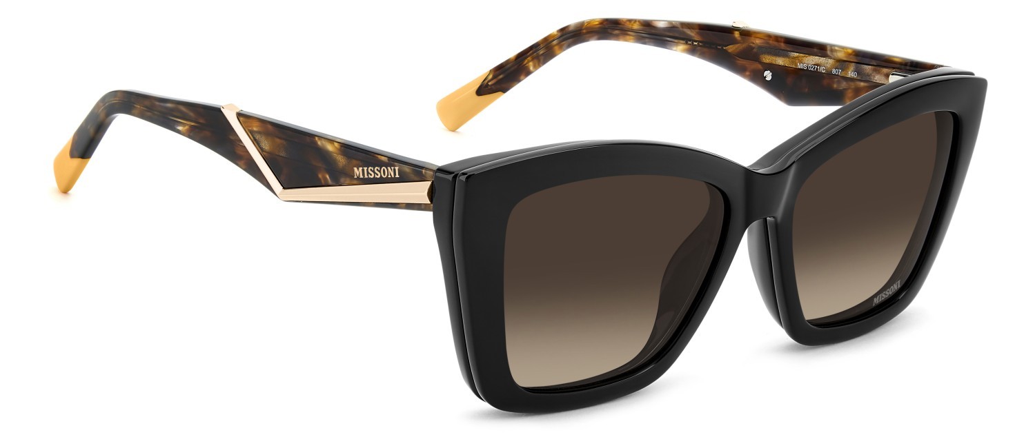Occhiali da vista Missoni Mis 0271/C 111746 807 colore black forma cat eye lenti brown shaded polarized