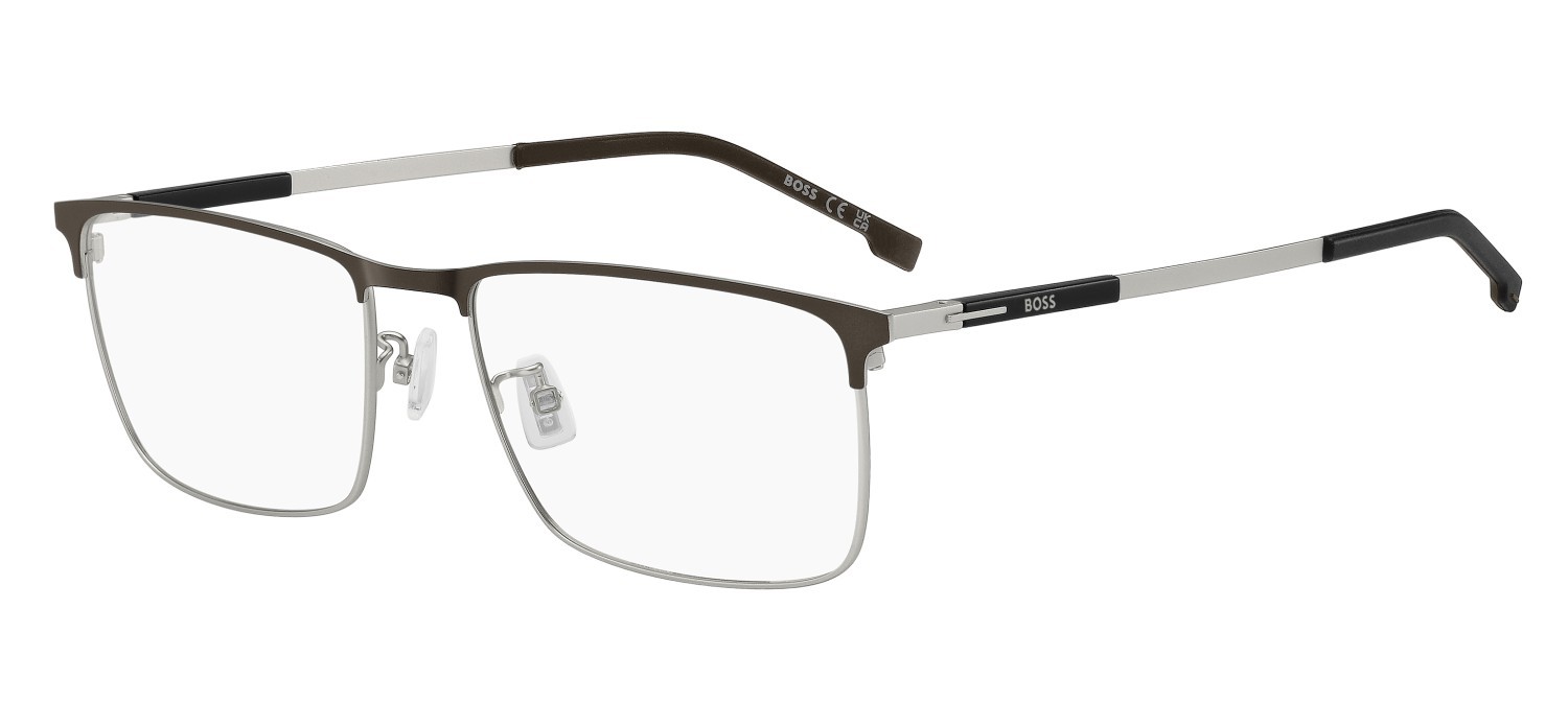 Eyeglasses Hugo Boss 1902/G 111747 AMC color matte brown palladium shape rectangle 