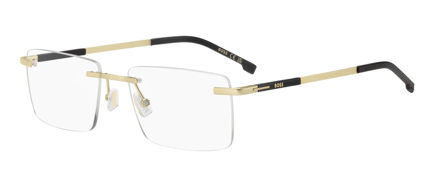 Eyeglasses Hugo Boss 1904 111748 AOZ color matte gold shape rectangle 