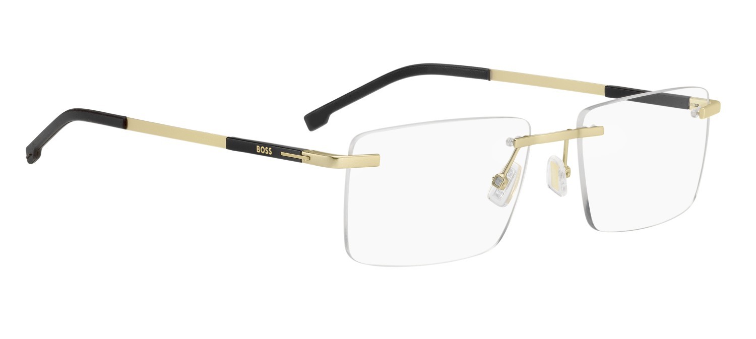 Eyeglasses Hugo Boss 1904 111748 AOZ color matte gold shape rectangle 