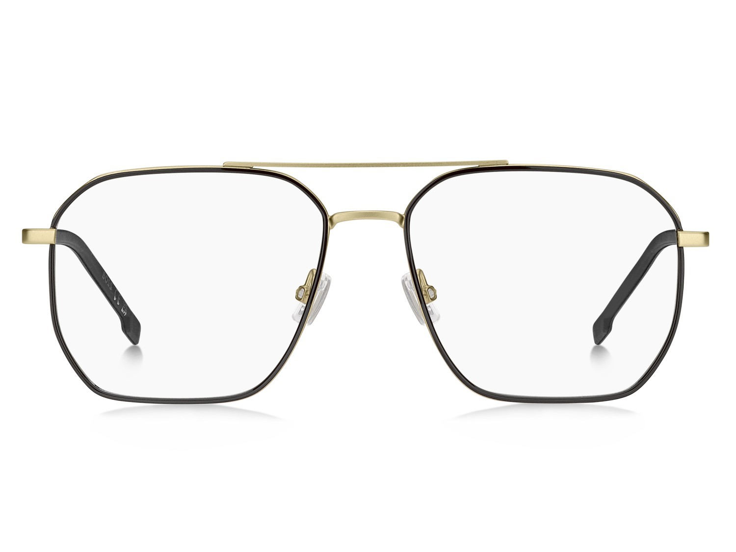 Eyeglasses Hugo Boss 1900 111751 0NZ color matte gold black shape square 