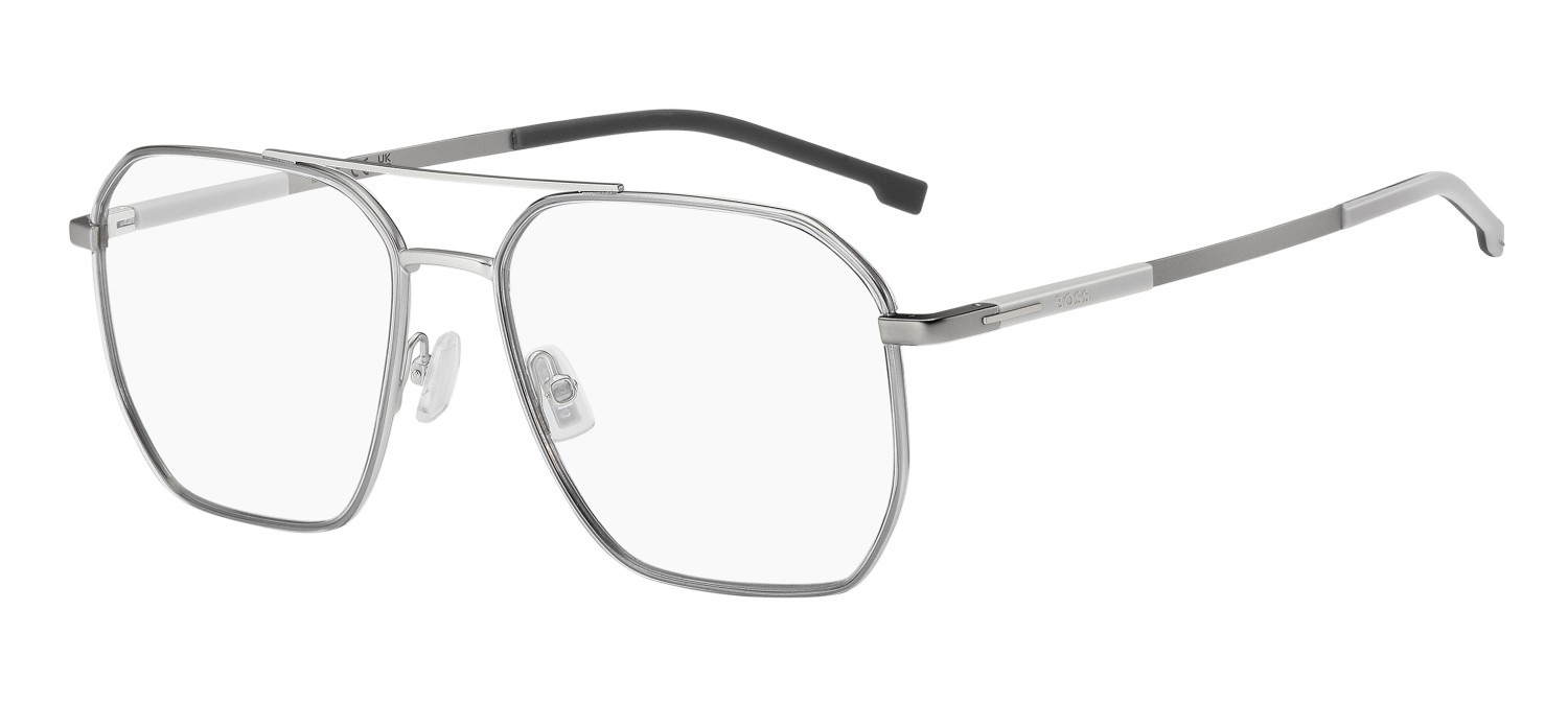 Eyeglasses Hugo Boss 1900 111751 IGK color matte palladium crystal shape square 
