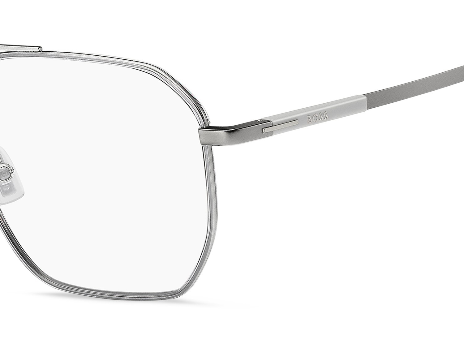 Eyeglasses Hugo Boss 1900 111751 IGK color matte palladium crystal shape square 