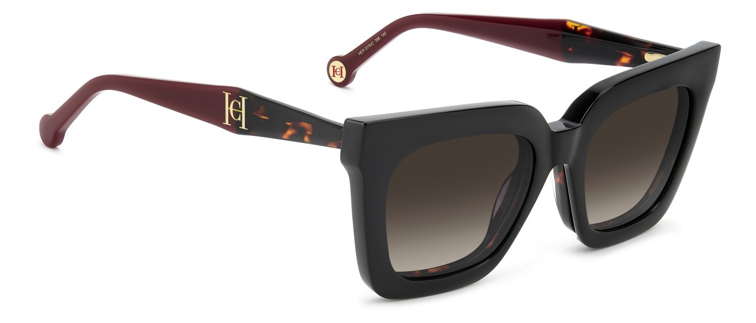 Occhiali da vista Carolina Herrera Her 0376/C 111758 086 colore havana forma quadrato lenti brown shaded polarized