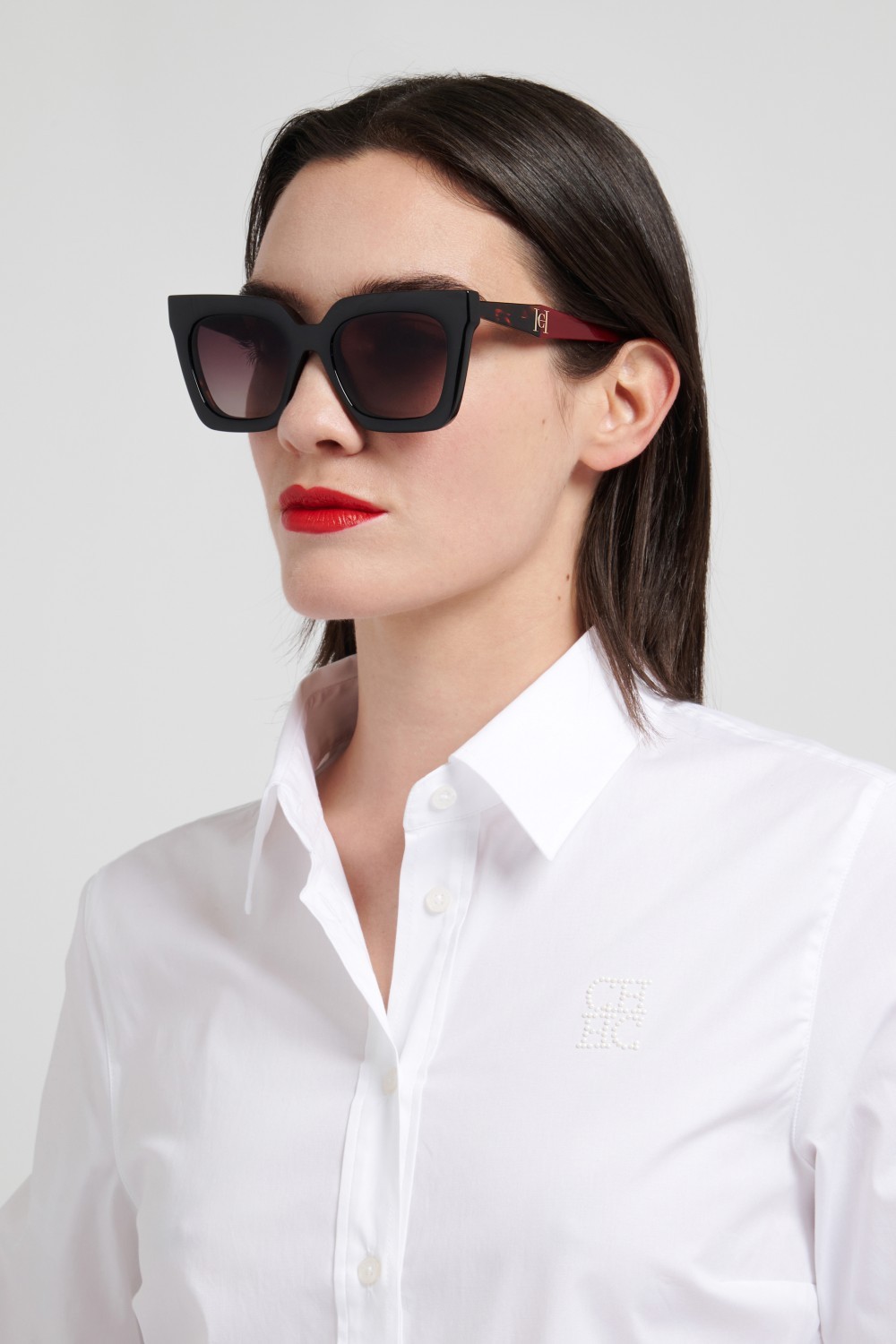 Occhiali da vista Carolina Herrera Her 0376/C 111758 086 colore havana forma quadrato lenti brown shaded polarized