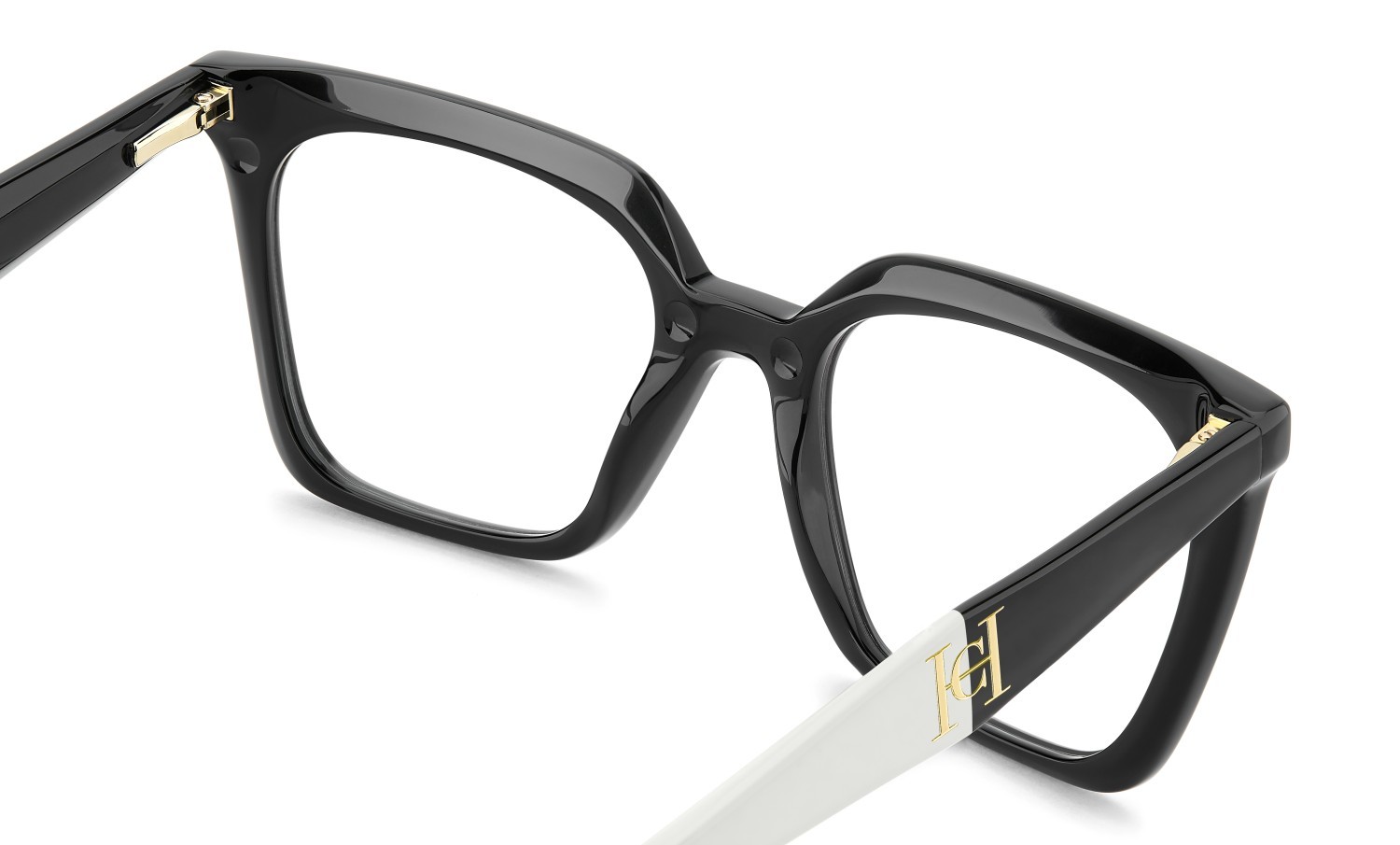 Occhiali da vista Carolina Herrera Her 0376/C 111758 80S colore black white forma quadrato lenti grey shaded polarized