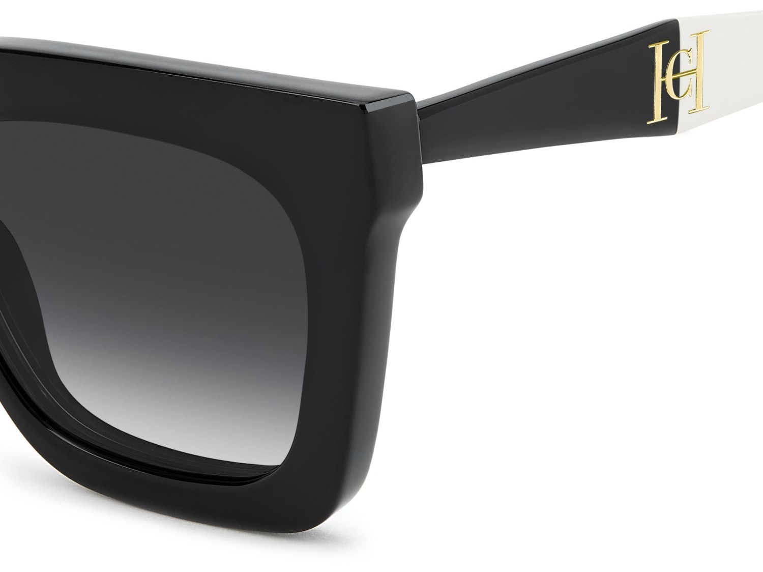 Occhiali da vista Carolina Herrera Her 0376/C 111758 80S colore black white forma quadrato lenti grey shaded polarized