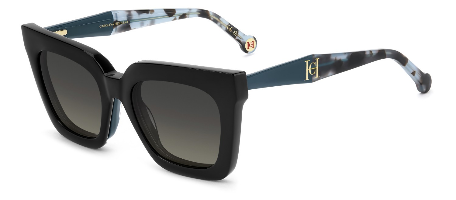 Eyeglasses Carolina Herrera Her 0376/C 111758 ZI9 color teal shape square lenses green shaded polarized