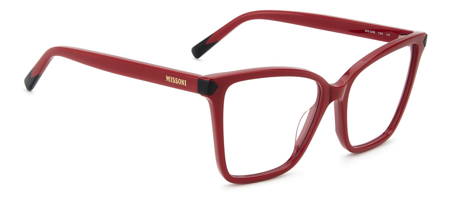 Eyeglasses Missoni Mis 0286 111761 C9A color red shape cat eye 