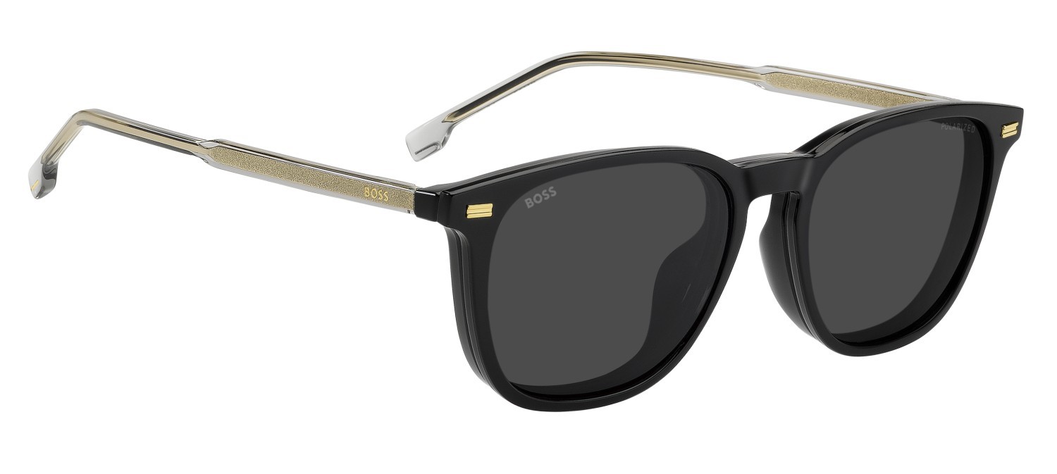 Eyeglasses Hugo Boss 1882/G 111770 08A color black grey shape pantos lenses grey polarized