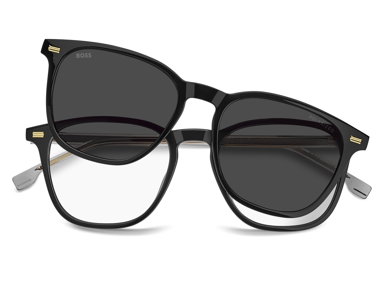 Eyeglasses Hugo Boss 1882/G 111770 08A color black grey shape pantos lenses grey polarized