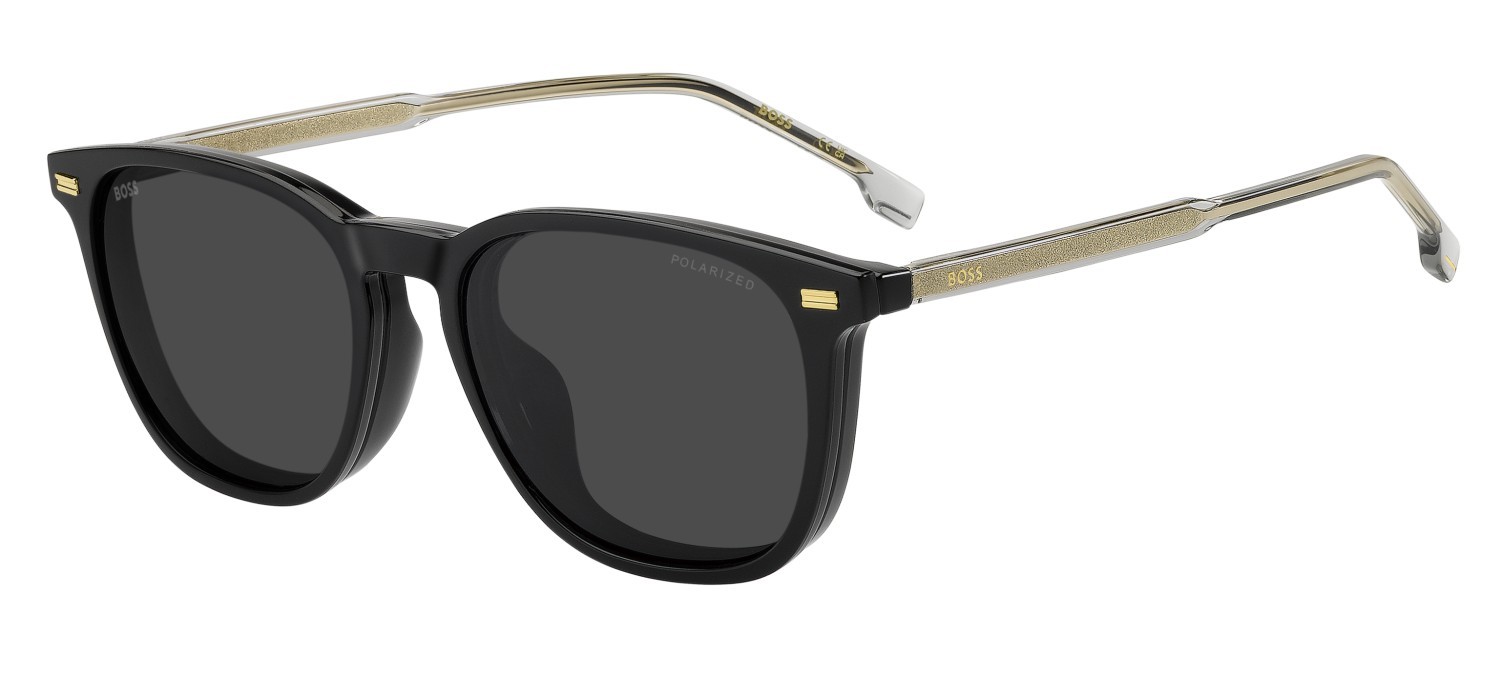 Eyeglasses Hugo Boss 1882/G 111770 08A color black grey shape pantos lenses grey polarized