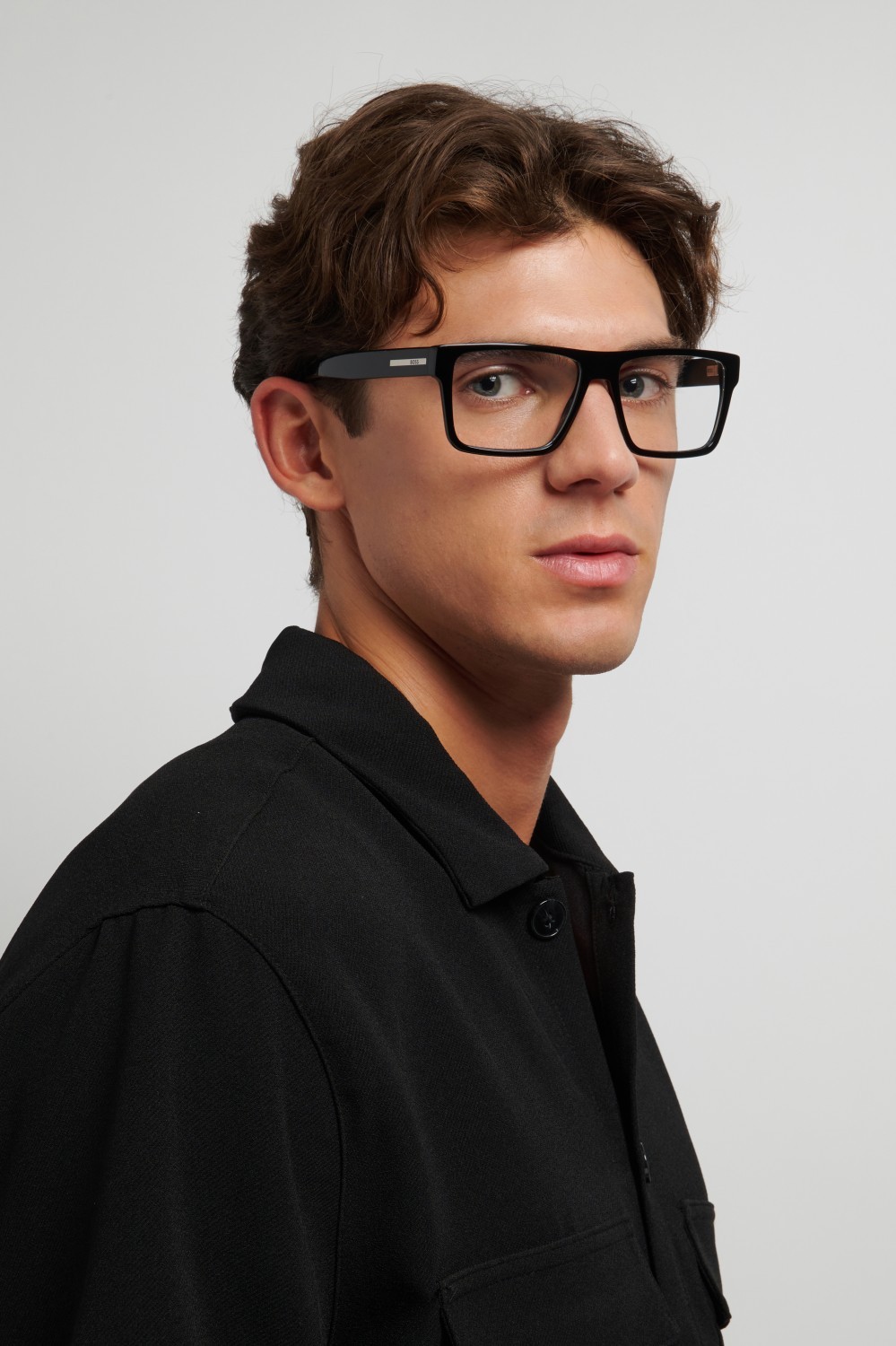 Eyeglasses Hugo Boss 1897 111772 807 color black shape rectangle 