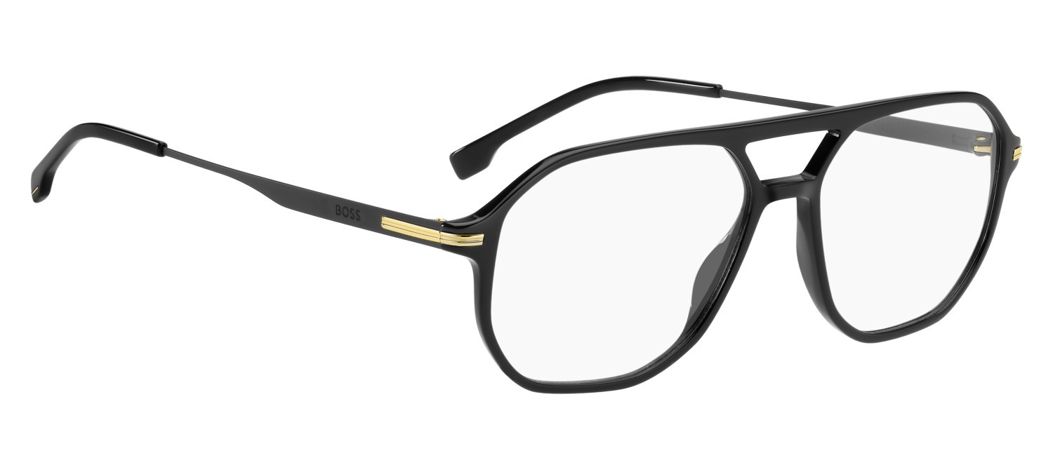 Eyeglasses Hugo Boss 1890 111773 2M2 color black gold shape square 