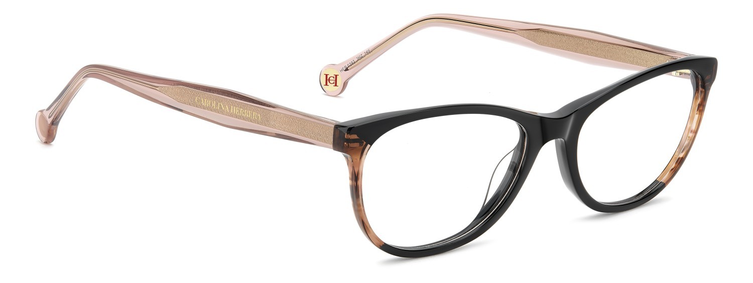 Eyeglasses Carolina Herrera Her 0393 111795 3H2 color black pink shape oval 