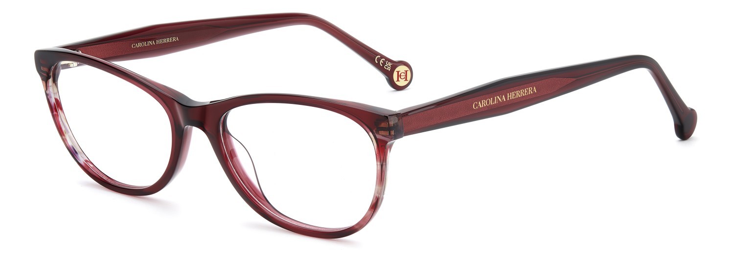 Occhiali da vista Carolina Herrera Her 0393 111795 LHF colore burgundy 2 forma ovale 