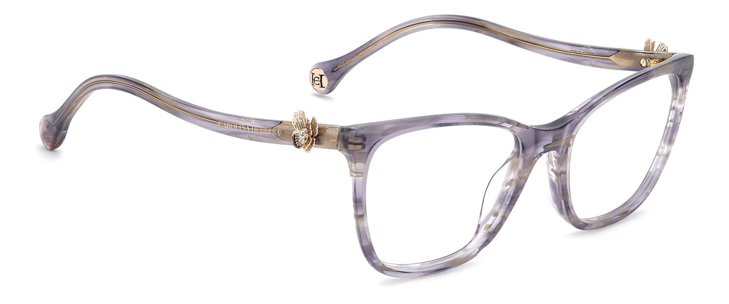 Eyeglasses Carolina Herrera Her 0395/G 111809 7FF color violet horn shape cat eye 