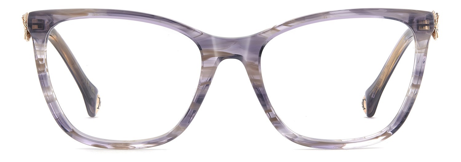 Eyeglasses Carolina Herrera Her 0395/G 111809 7FF color violet horn shape cat eye 