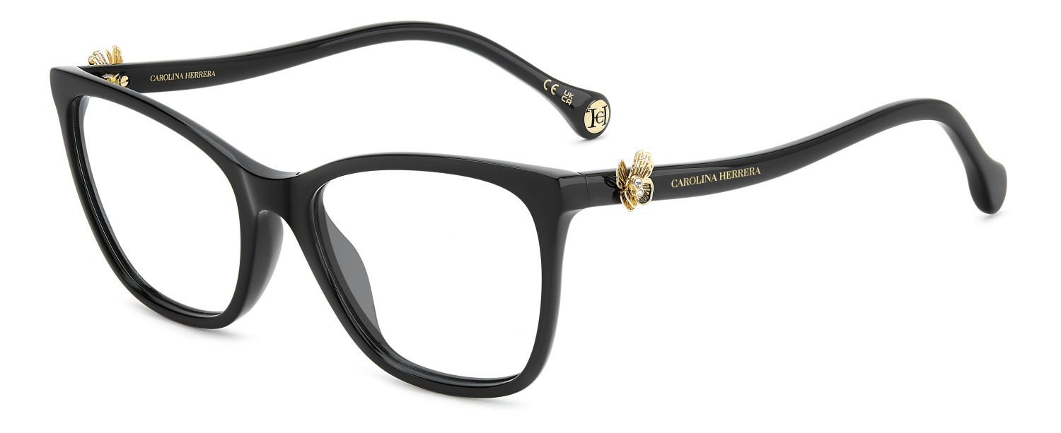 Occhiali da vista Carolina Herrera Her 0395/G 111809 807 colore black forma cat eye 