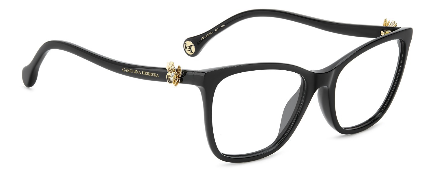Occhiali da vista Carolina Herrera Her 0395/G 111809 807 colore black forma cat eye 