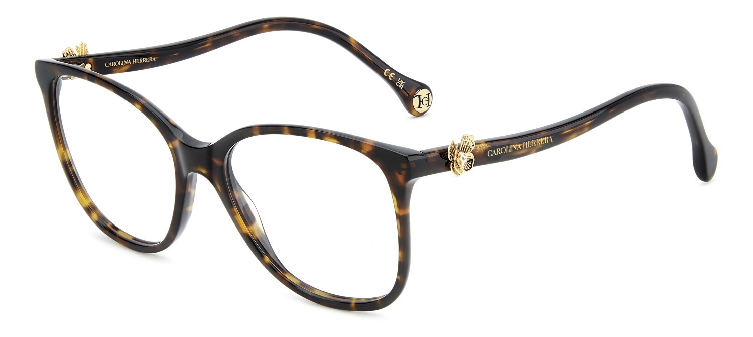 Eyeglasses Carolina Herrera Her 0396 111810 086 color havana shape square 