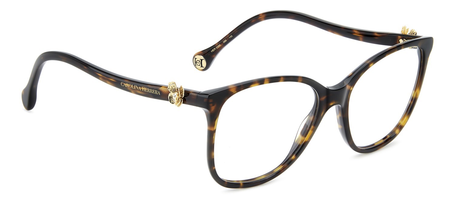 Eyeglasses Carolina Herrera Her 0396 111810 086 color havana shape square 