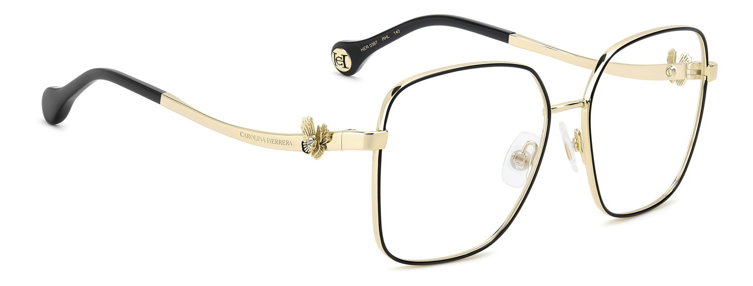 Occhiali da vista Carolina Herrera Her 0397 111811 RHL colore gold black 2 forma quadrato 