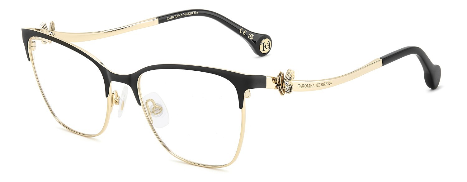 Occhiali da vista Carolina Herrera Her 0398 111812 RHL colore gold black 2 forma cat eye 