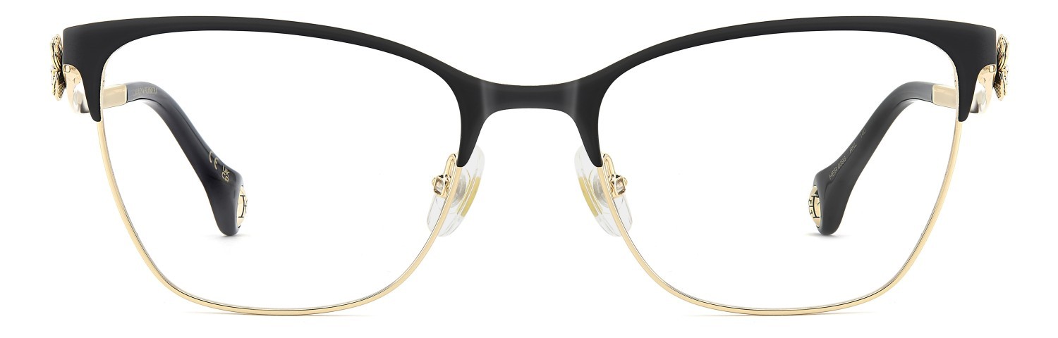Occhiali da vista Carolina Herrera Her 0398 111812 RHL colore gold black 2 forma cat eye 