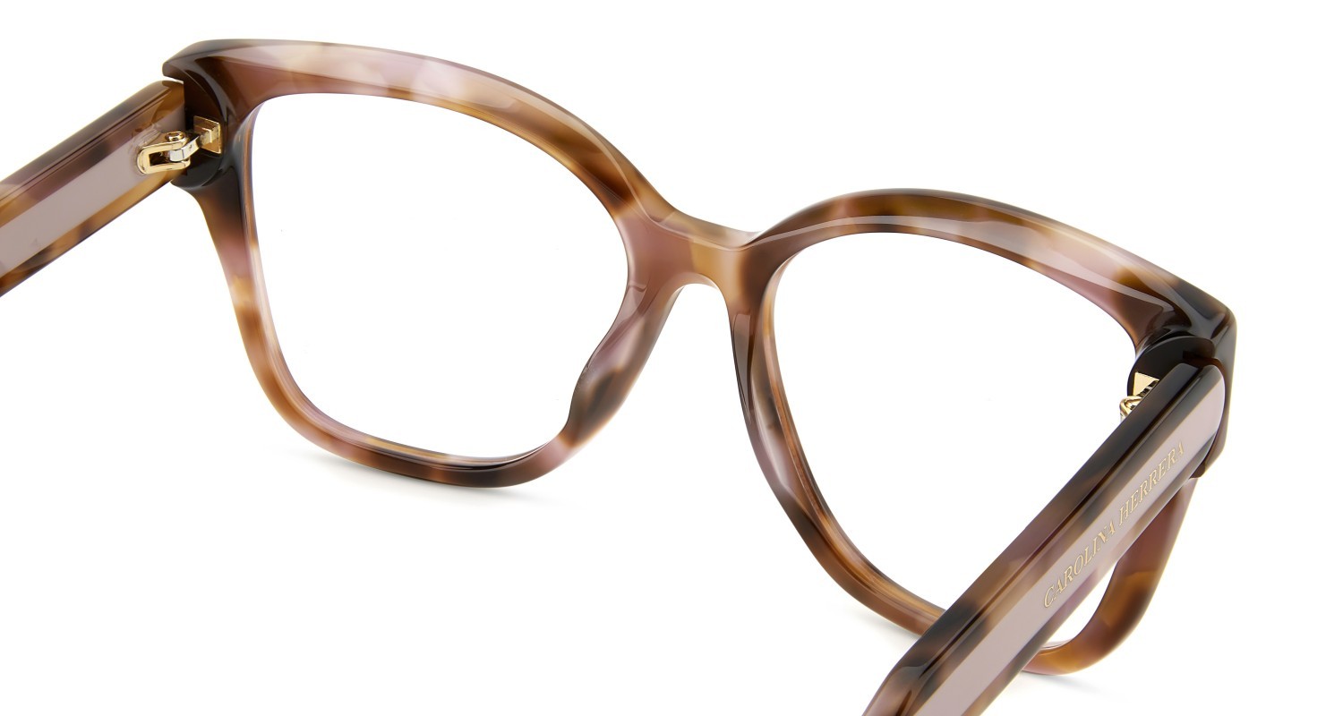 Brillen Carolina Herrera Her 0368 111814 0B0 farbe brown pink havana form quadratisch 