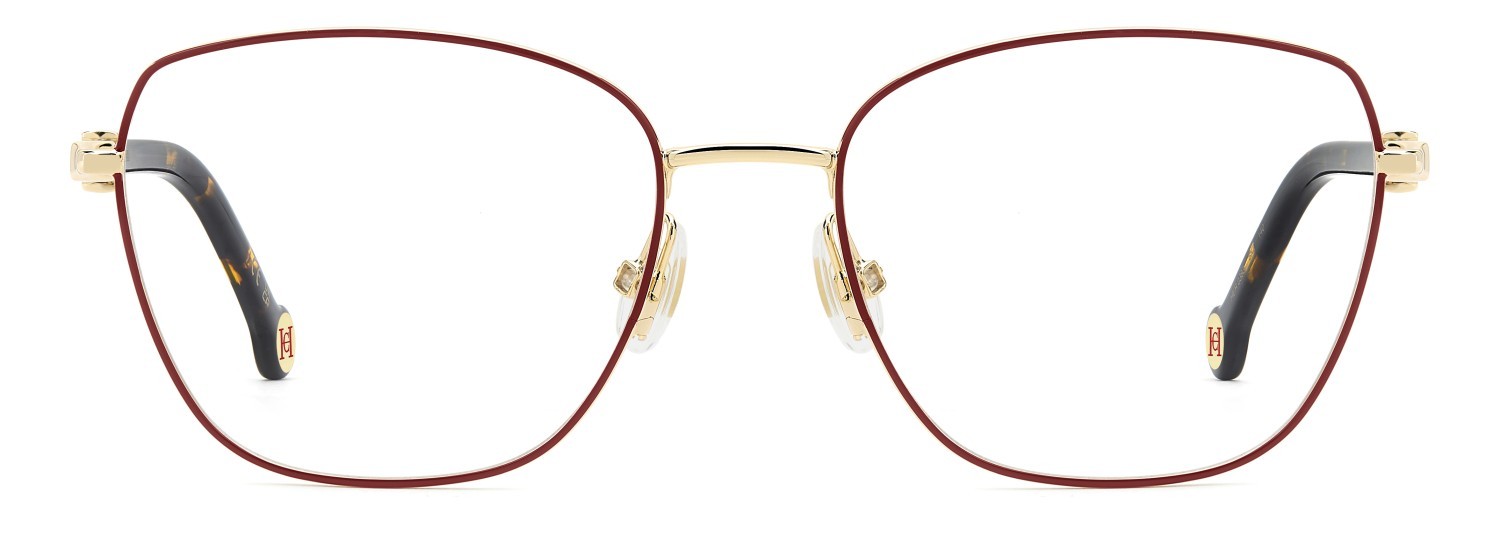 Eyeglasses Carolina Herrera Her 0383 111815 6K3 color burgundy gold shape square 