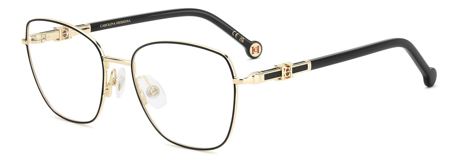 Eyeglasses Carolina Herrera Her 0383 111815 RHL color gold black 2 shape square 