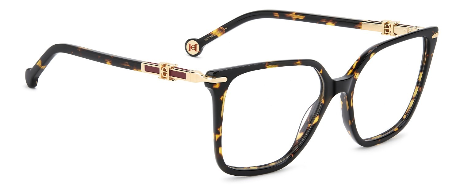 Eyeglasses Carolina Herrera Her 0382 111816 086 color havana shape square 